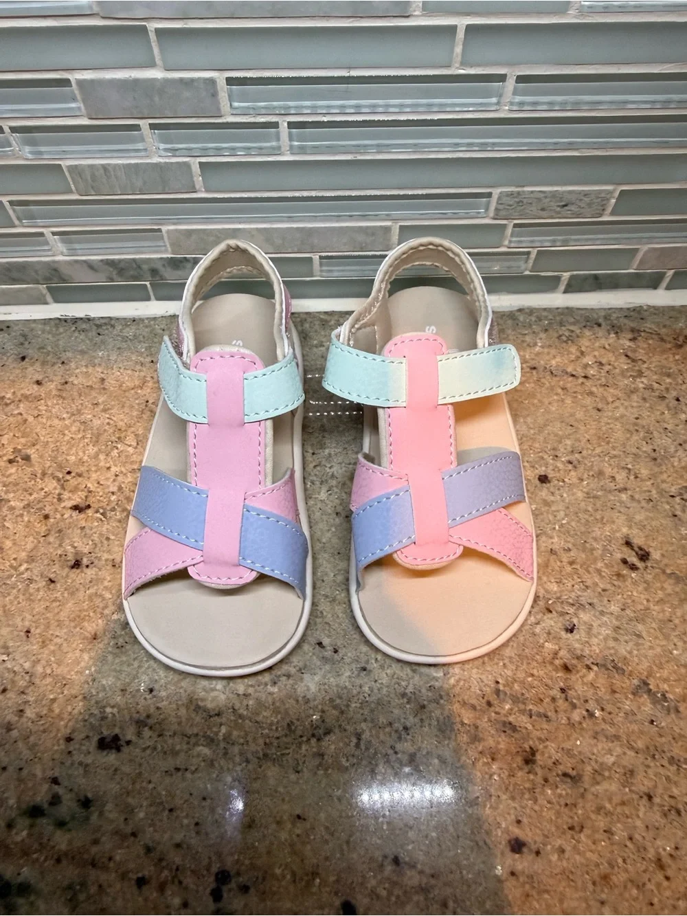 Toddler’s See Kai Run Pink, Blue, Mint Girls' Sandals in Size 8T NWOT